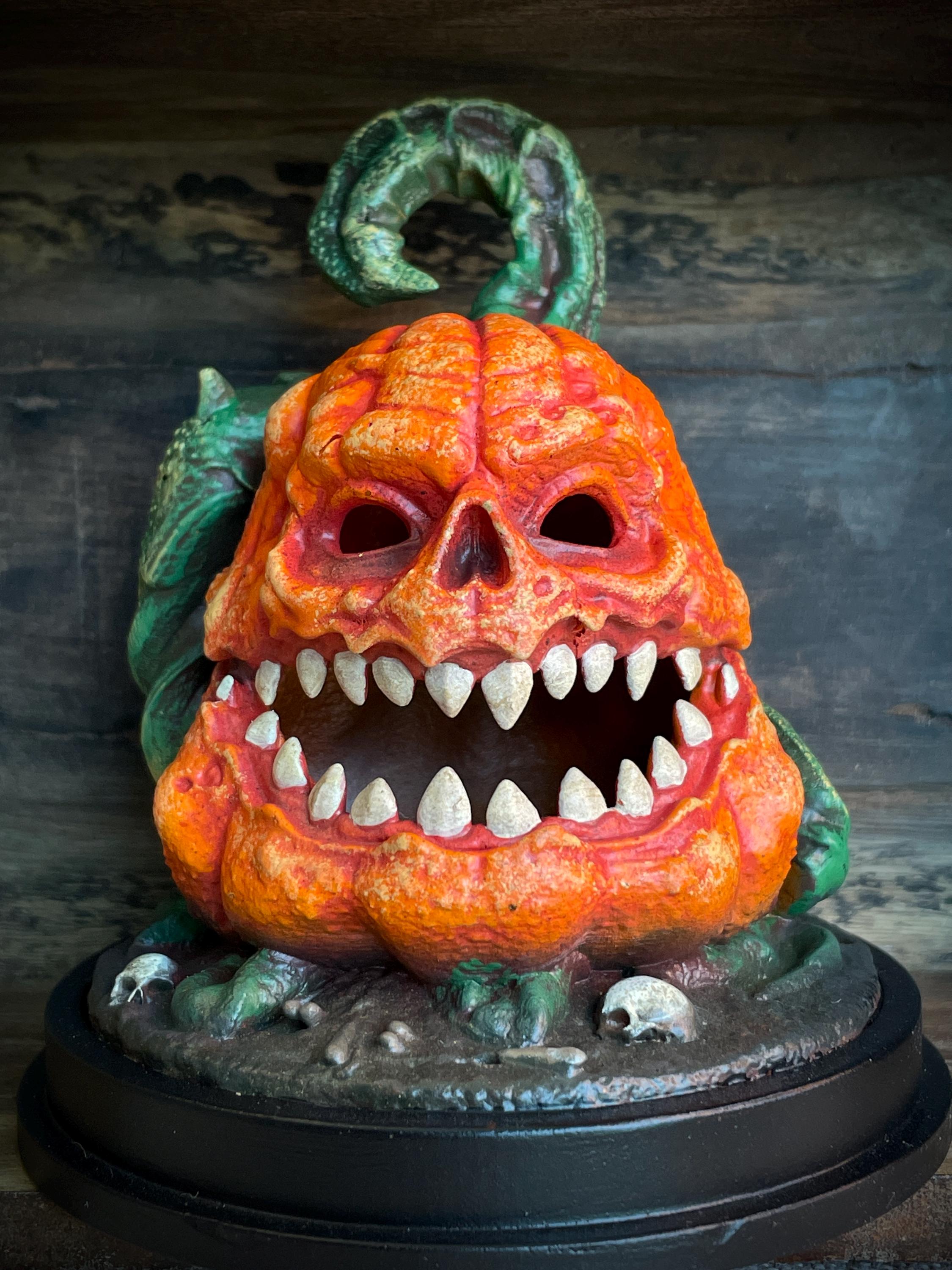 Thornbelly – Hand-Painted Pumpkin Monster Collectible