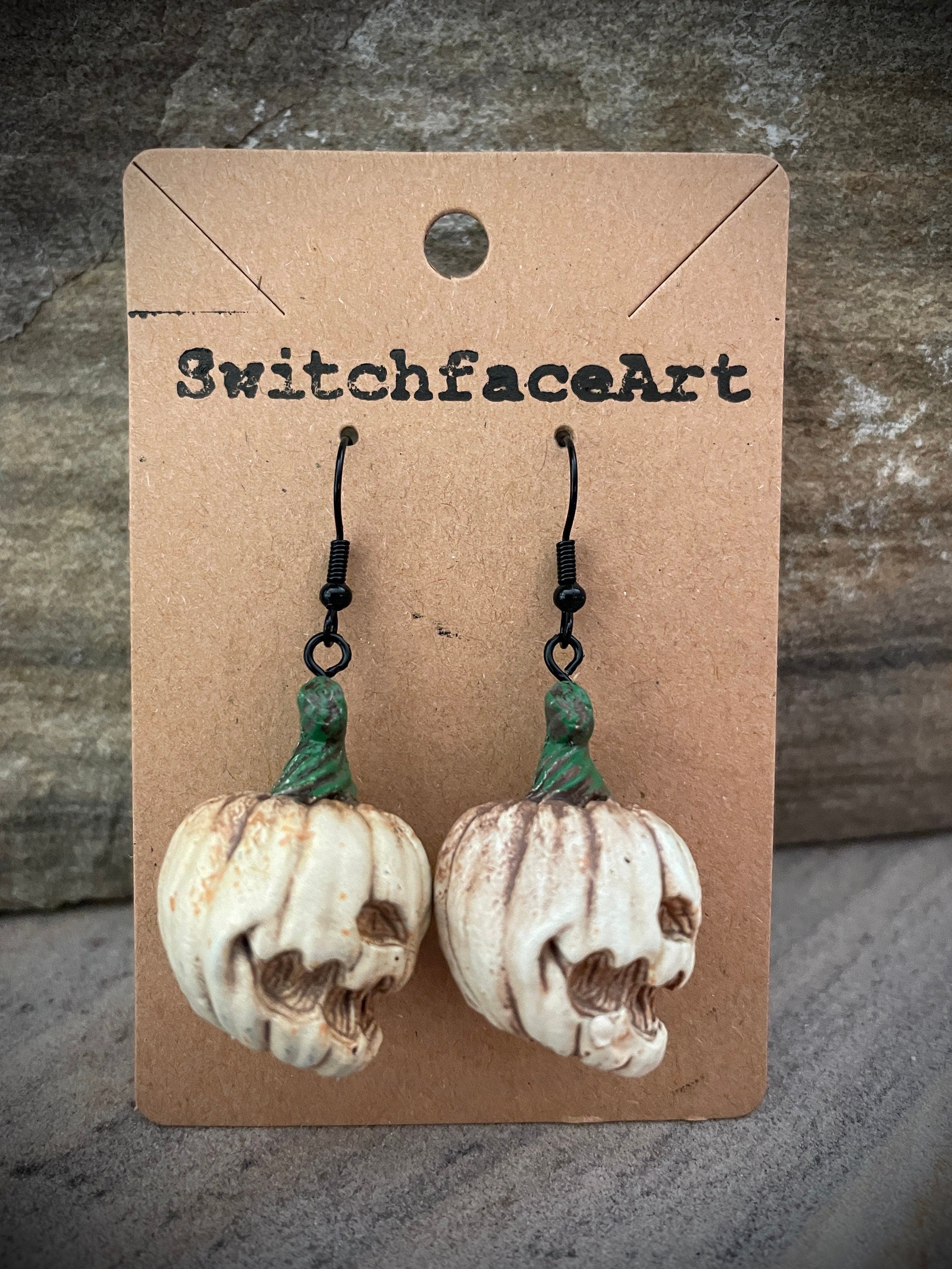Pumpkin Pendant Dangle Hook Earrings
