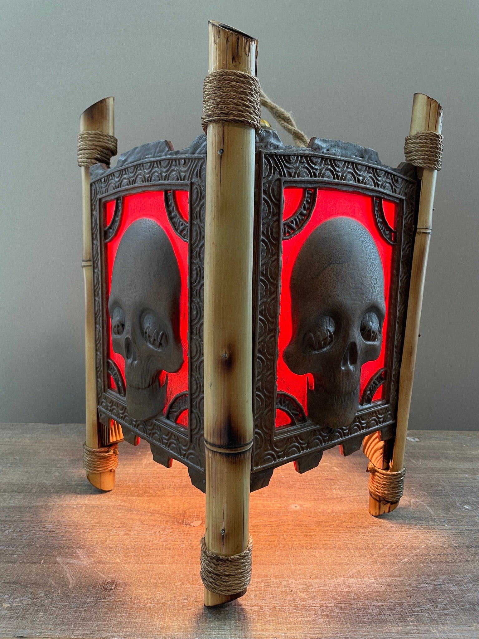 Mummified Skull Hanging Lamp – Made to Order