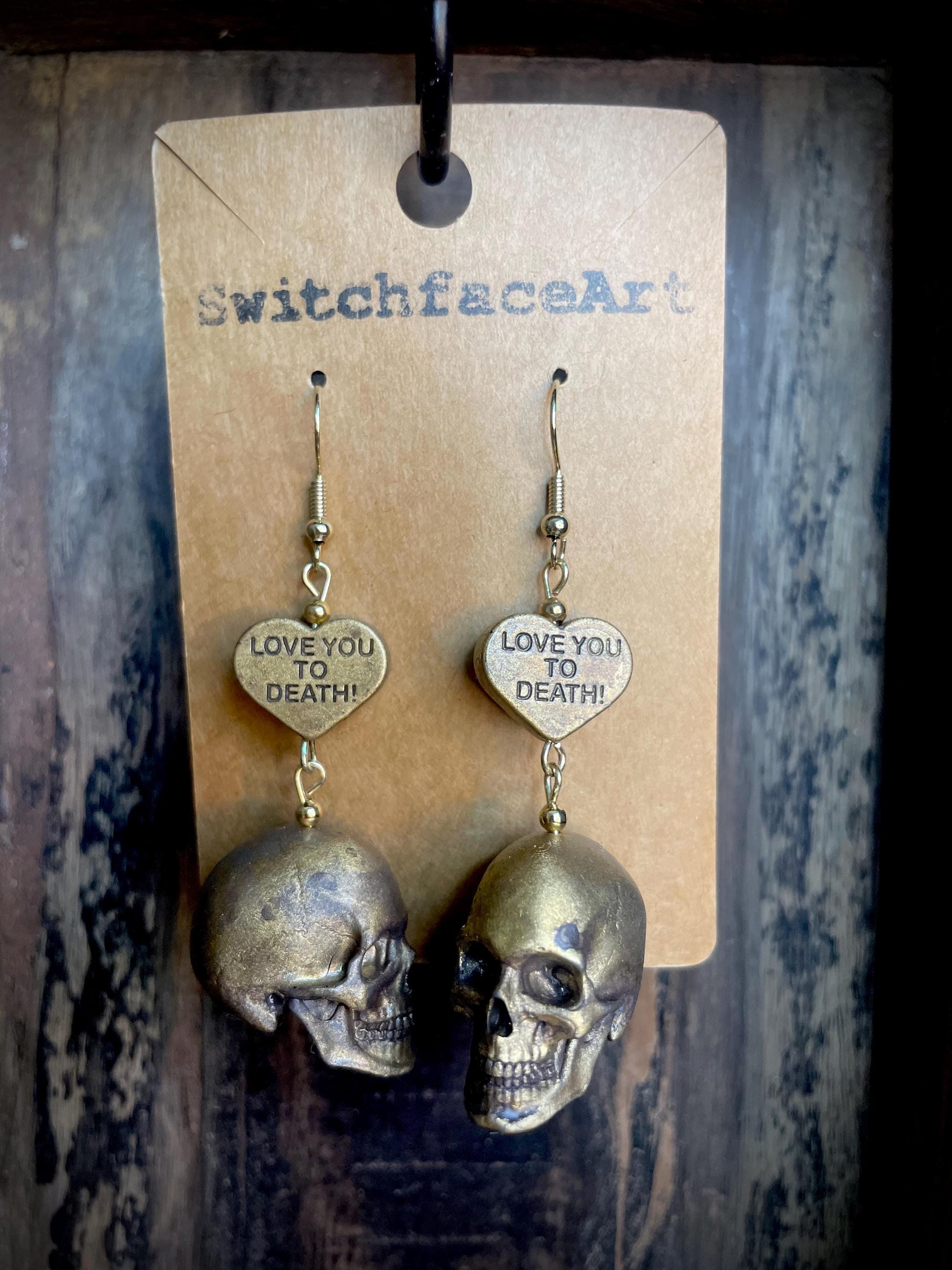 Gold Skull with Heart