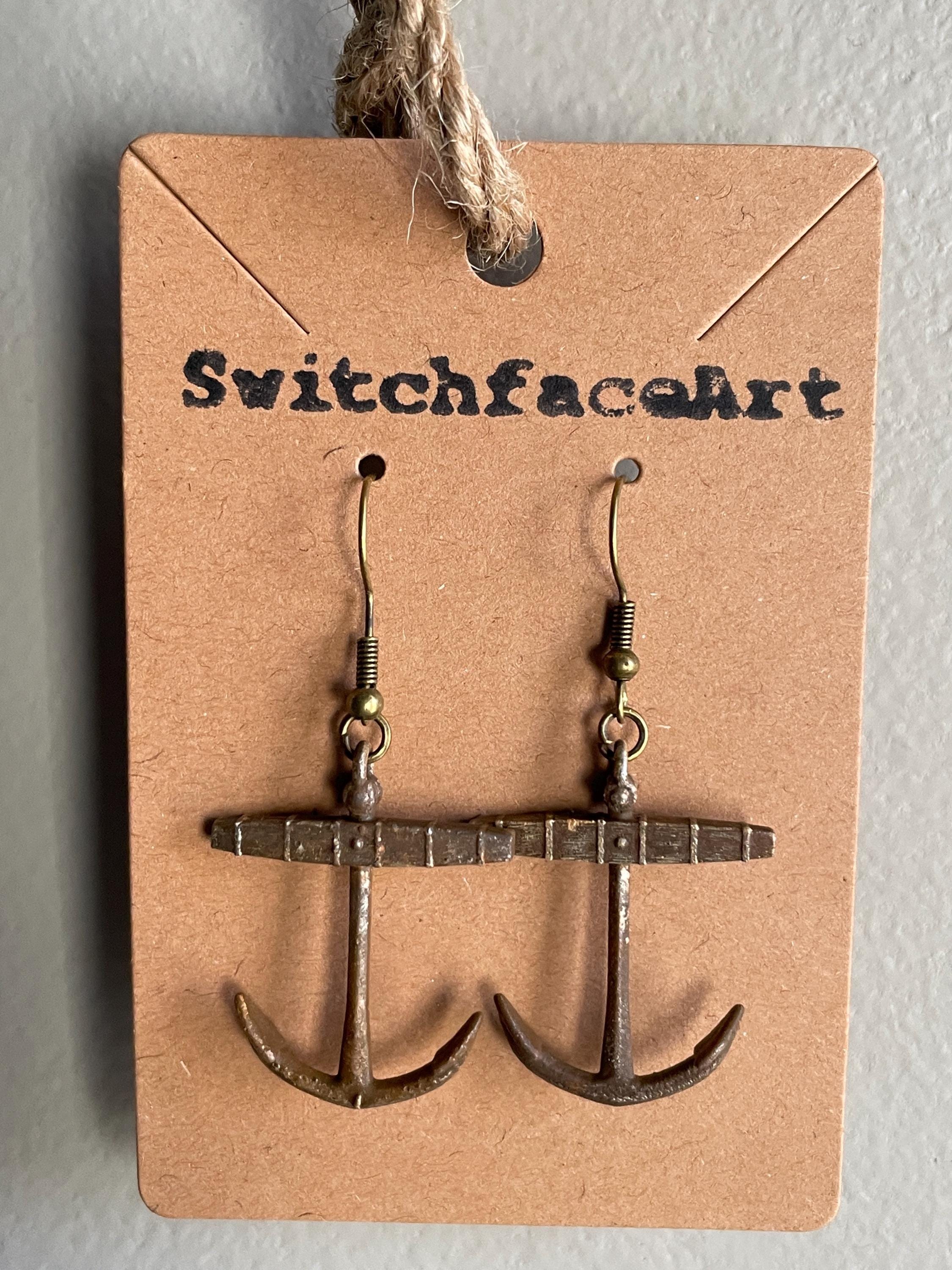 The Captain’s Ruin – Pirate Shipwreck Anchor Resin Earrings