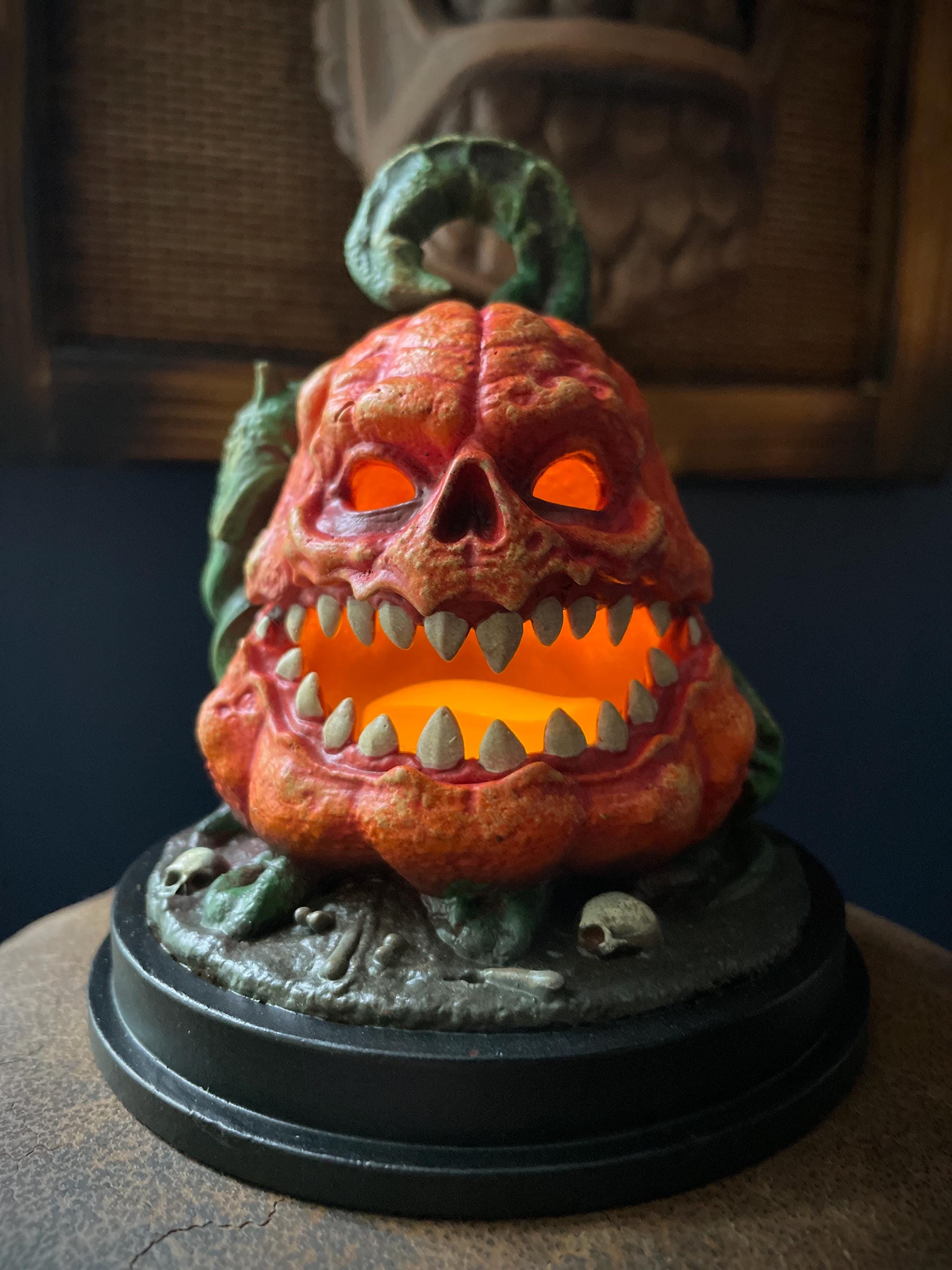 Thornbelly – Hand-Painted Pumpkin Monster Collectible