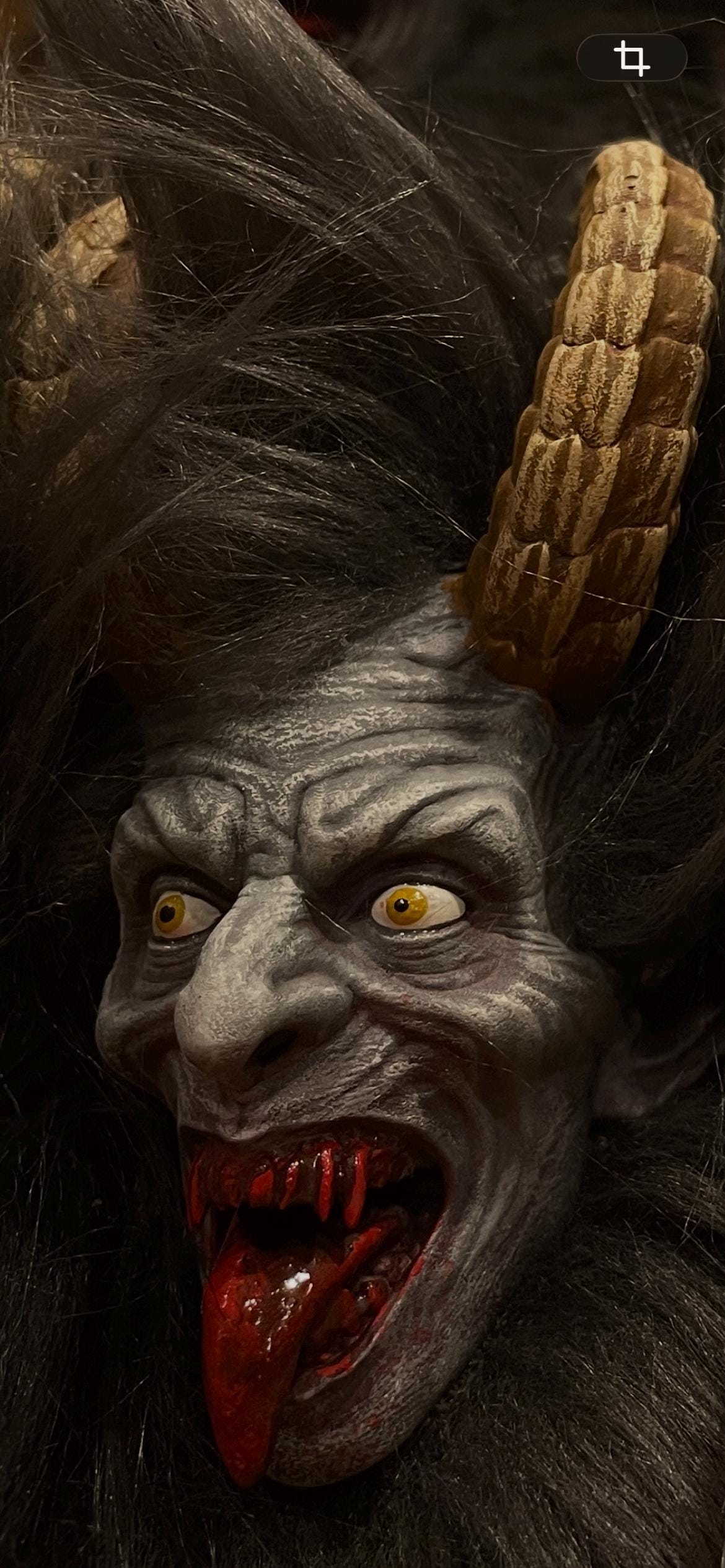 Krampus Hanging Ornament – Hand-Painted Resin Holiday Relic