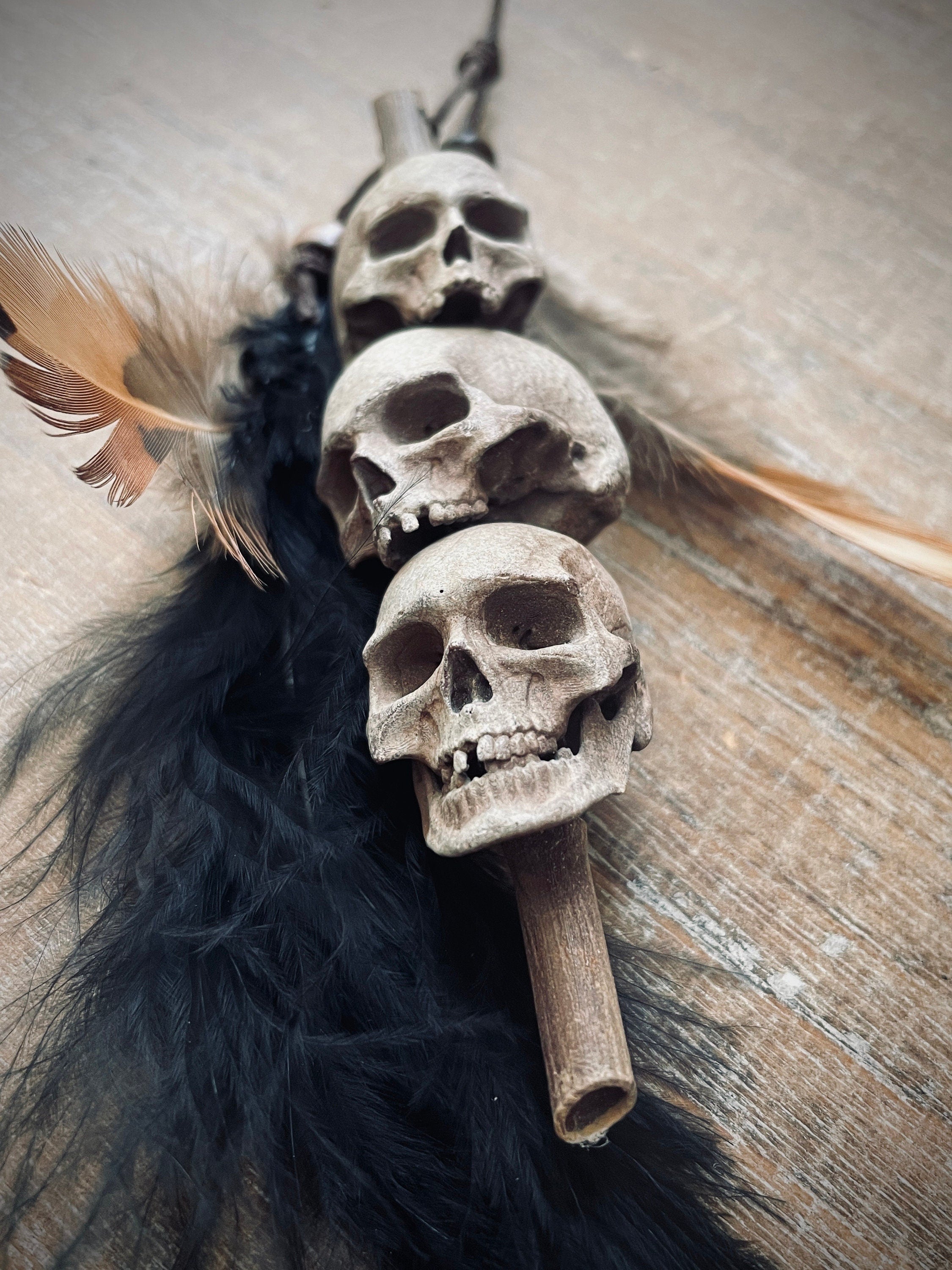 Headhunter’s Tribal Stacked Skulls on a Stake
