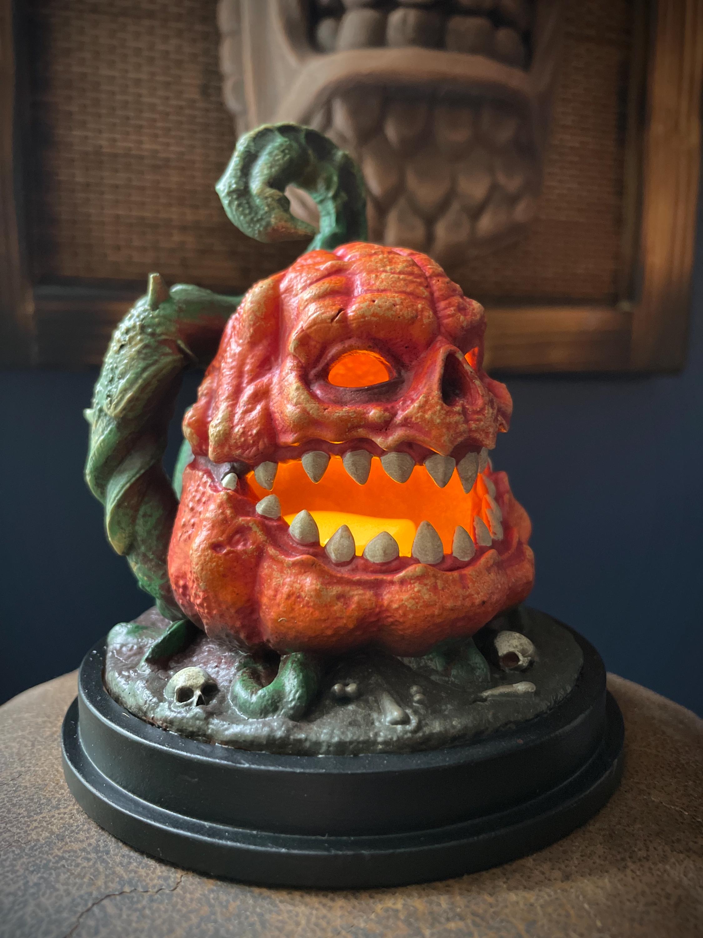 Thornbelly – Hand-Painted Pumpkin Monster Collectible