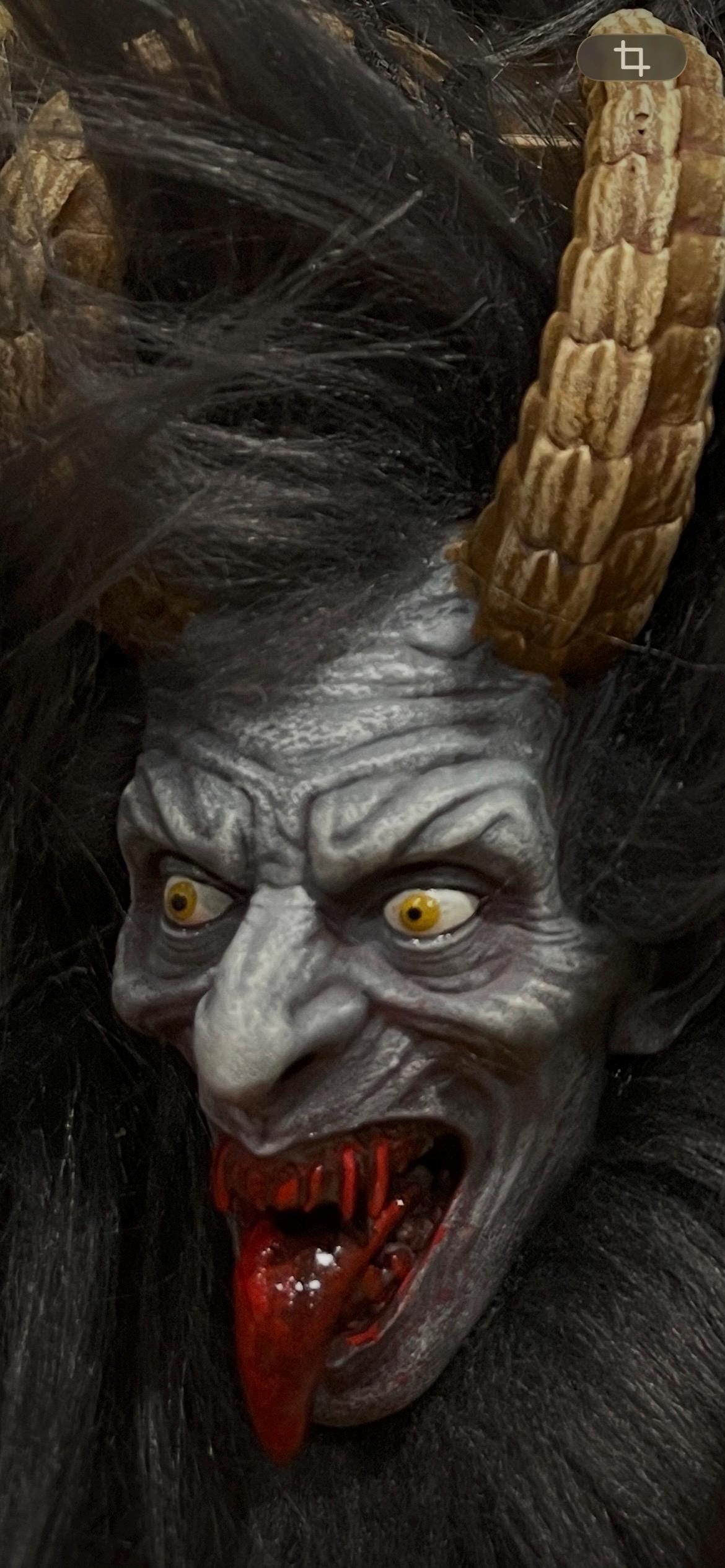 Krampus Hanging Ornament – Hand-Painted Resin Holiday Relic