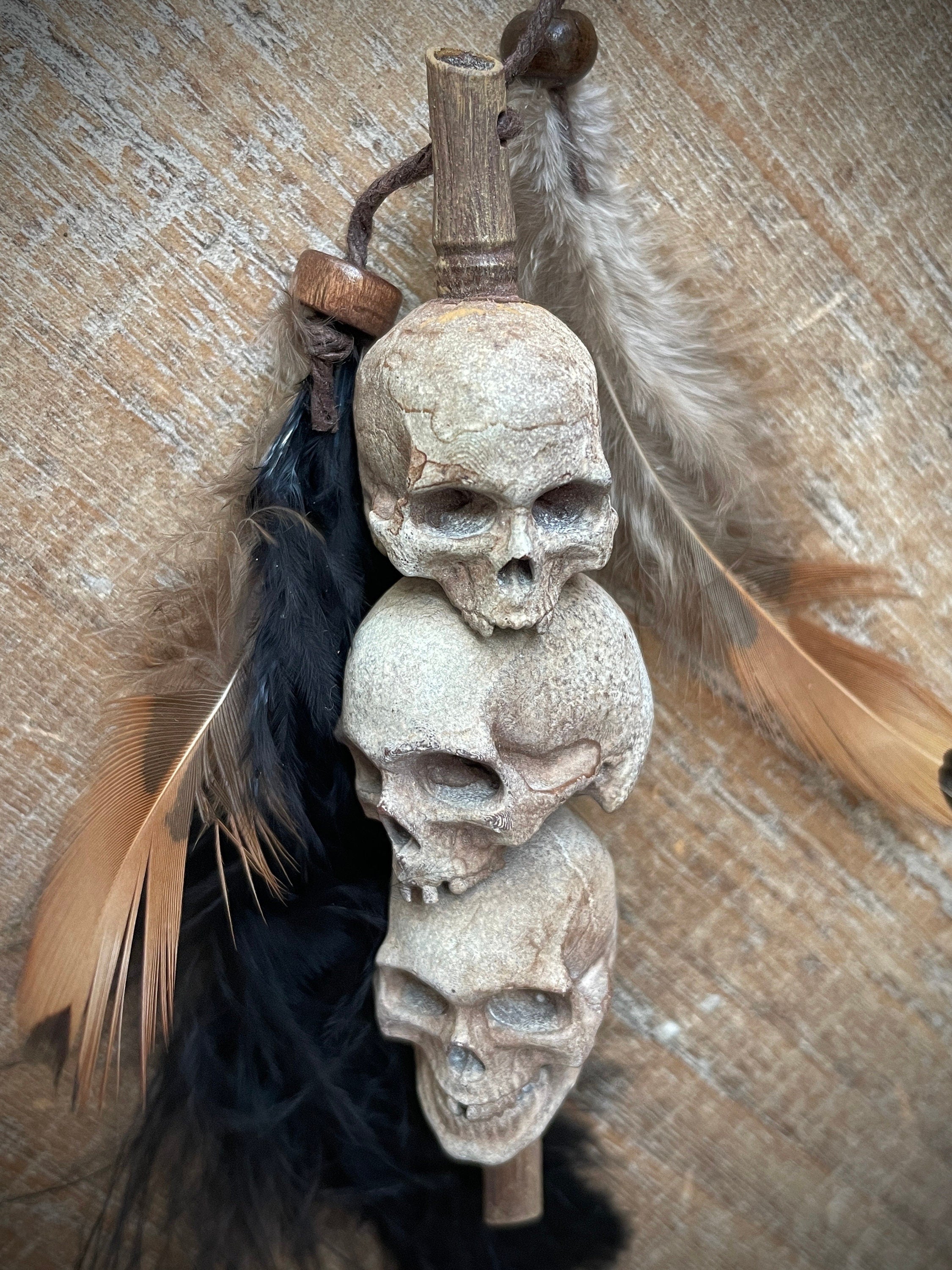 Headhunter’s Tribal Stacked Skulls on a Stake