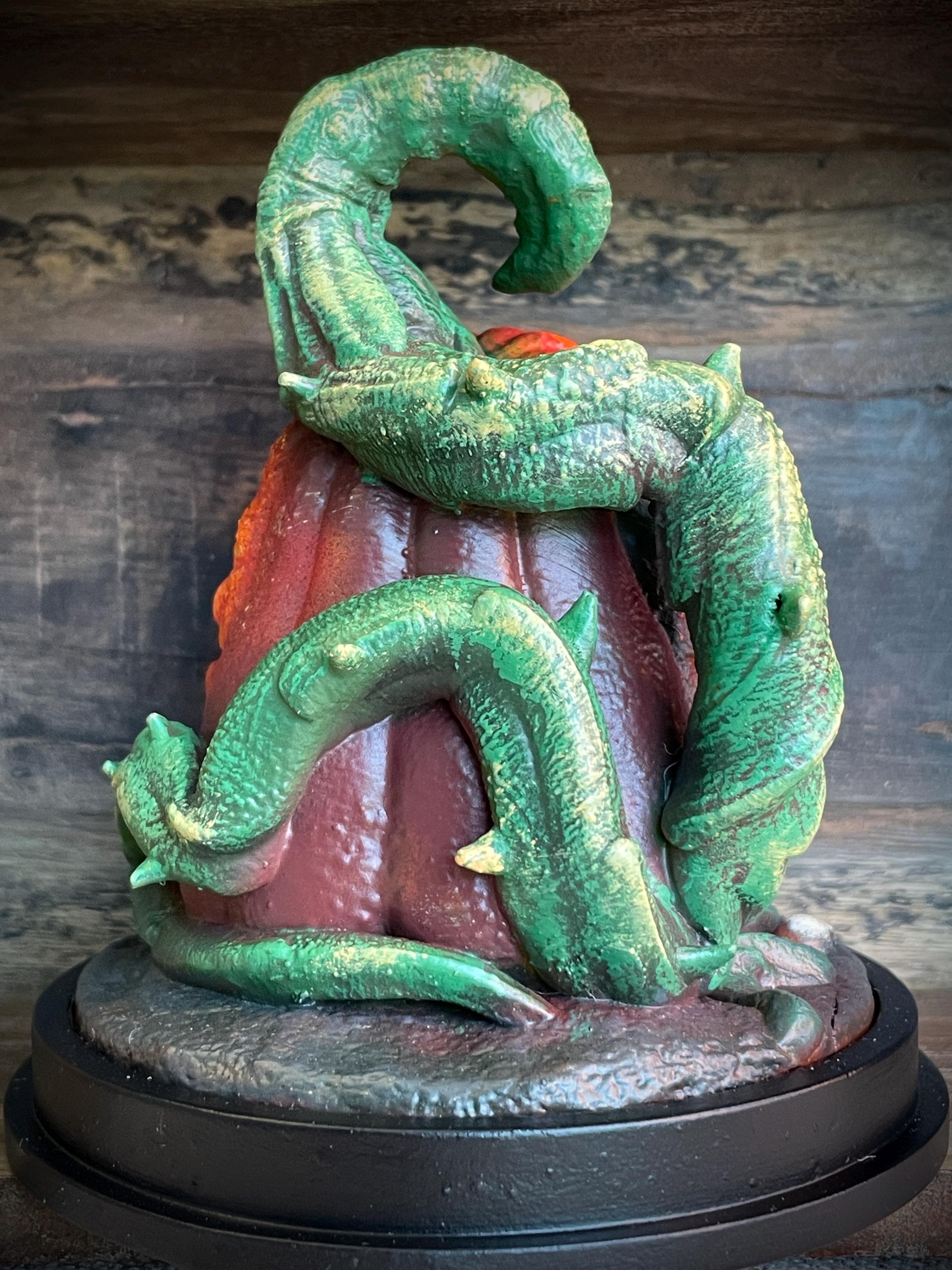 Thornbelly – Hand-Painted Pumpkin Monster Collectible