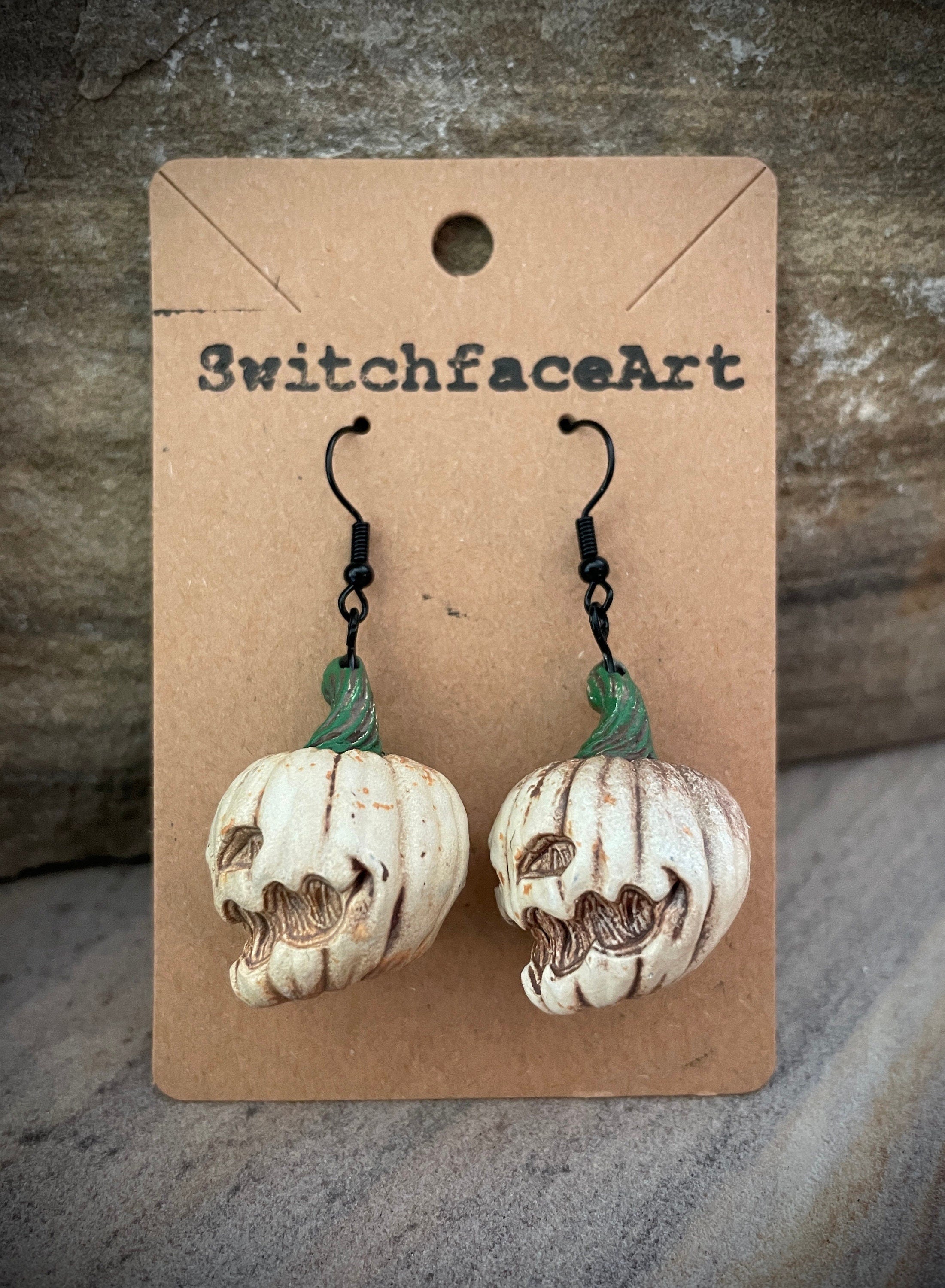 Pumpkin Pendant Dangle Hook Earrings
