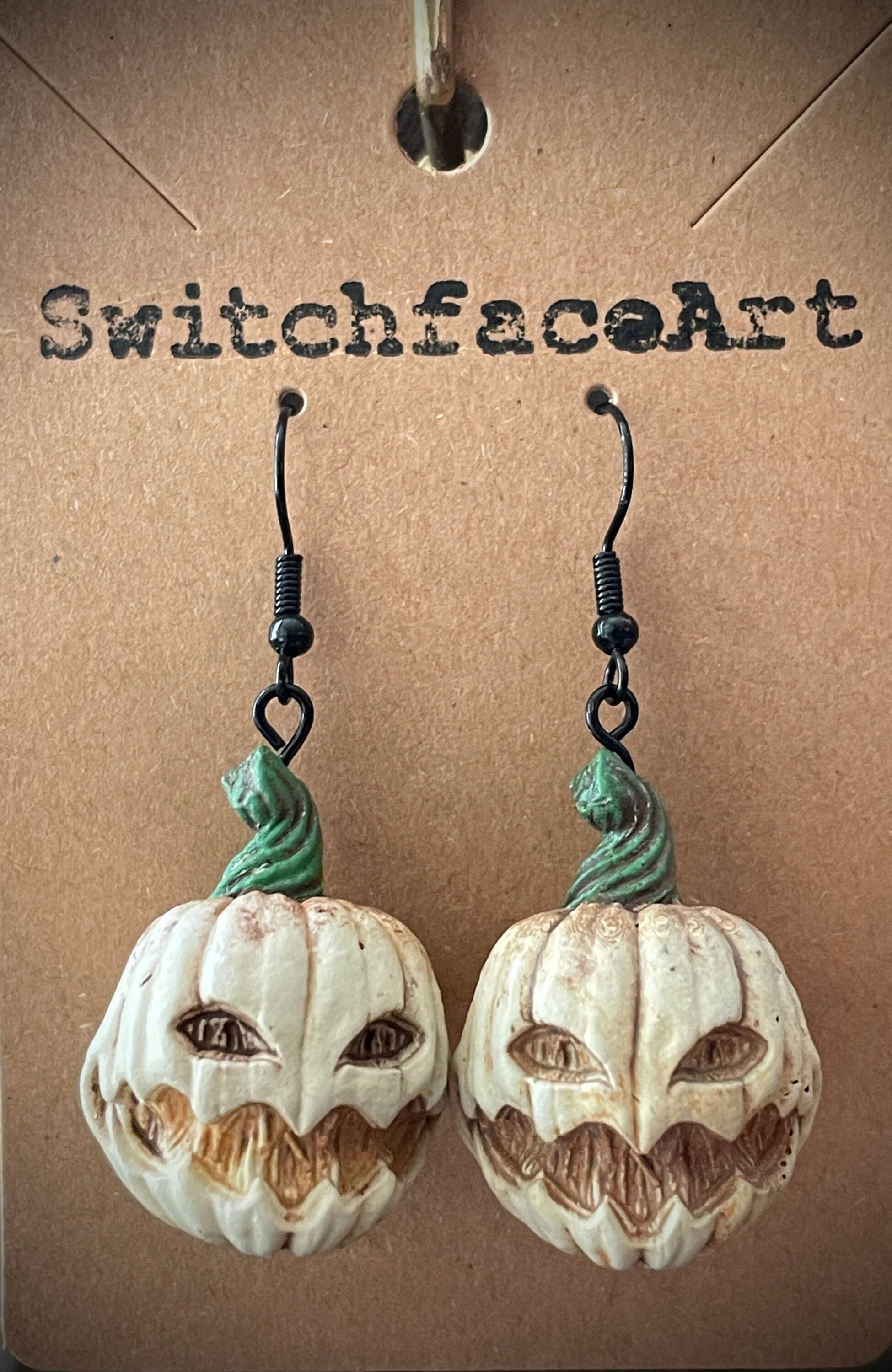 Pumpkin Pendant Dangle Hook Earrings
