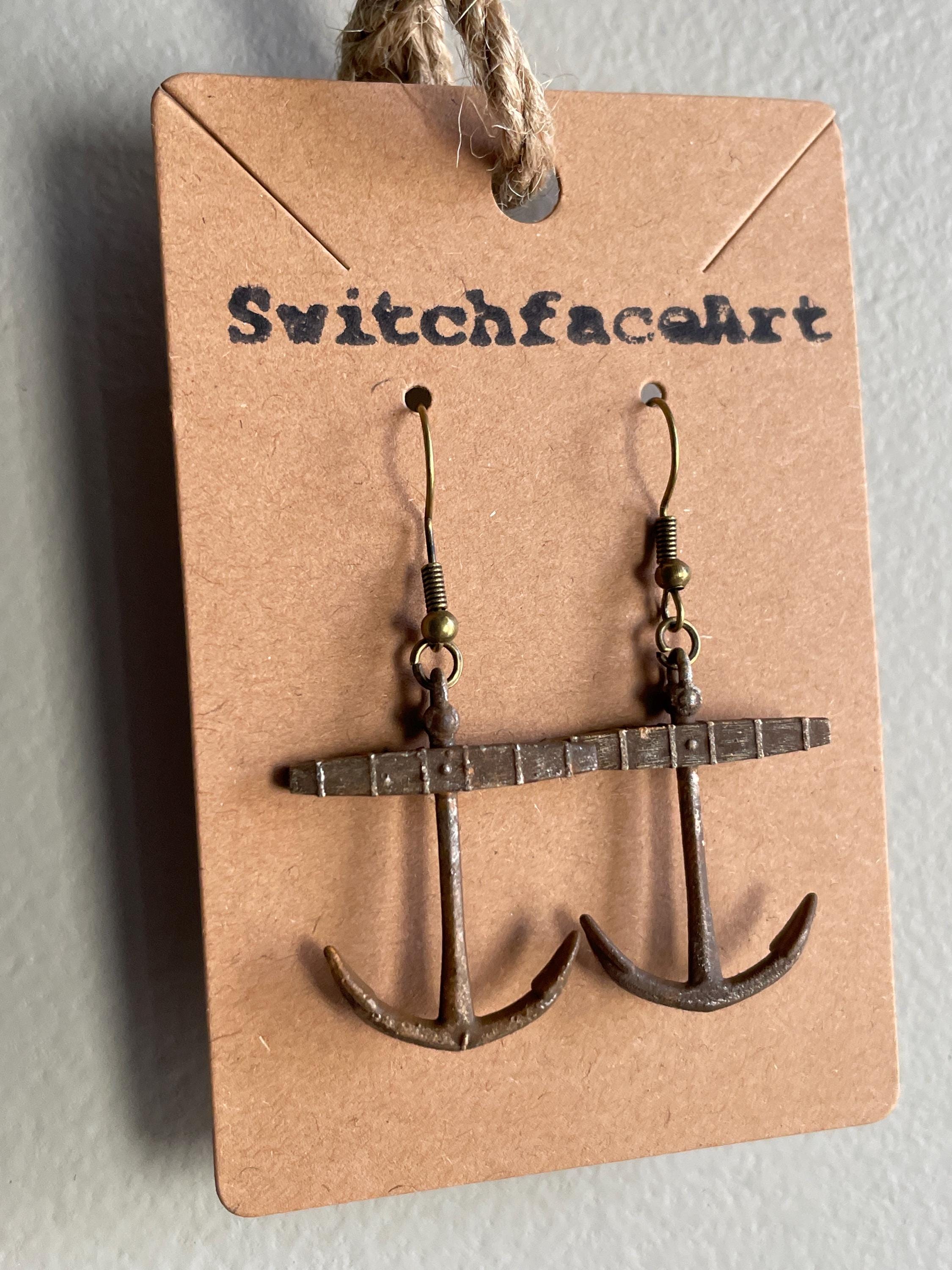 The Captain’s Ruin – Pirate Shipwreck Anchor Resin Earrings