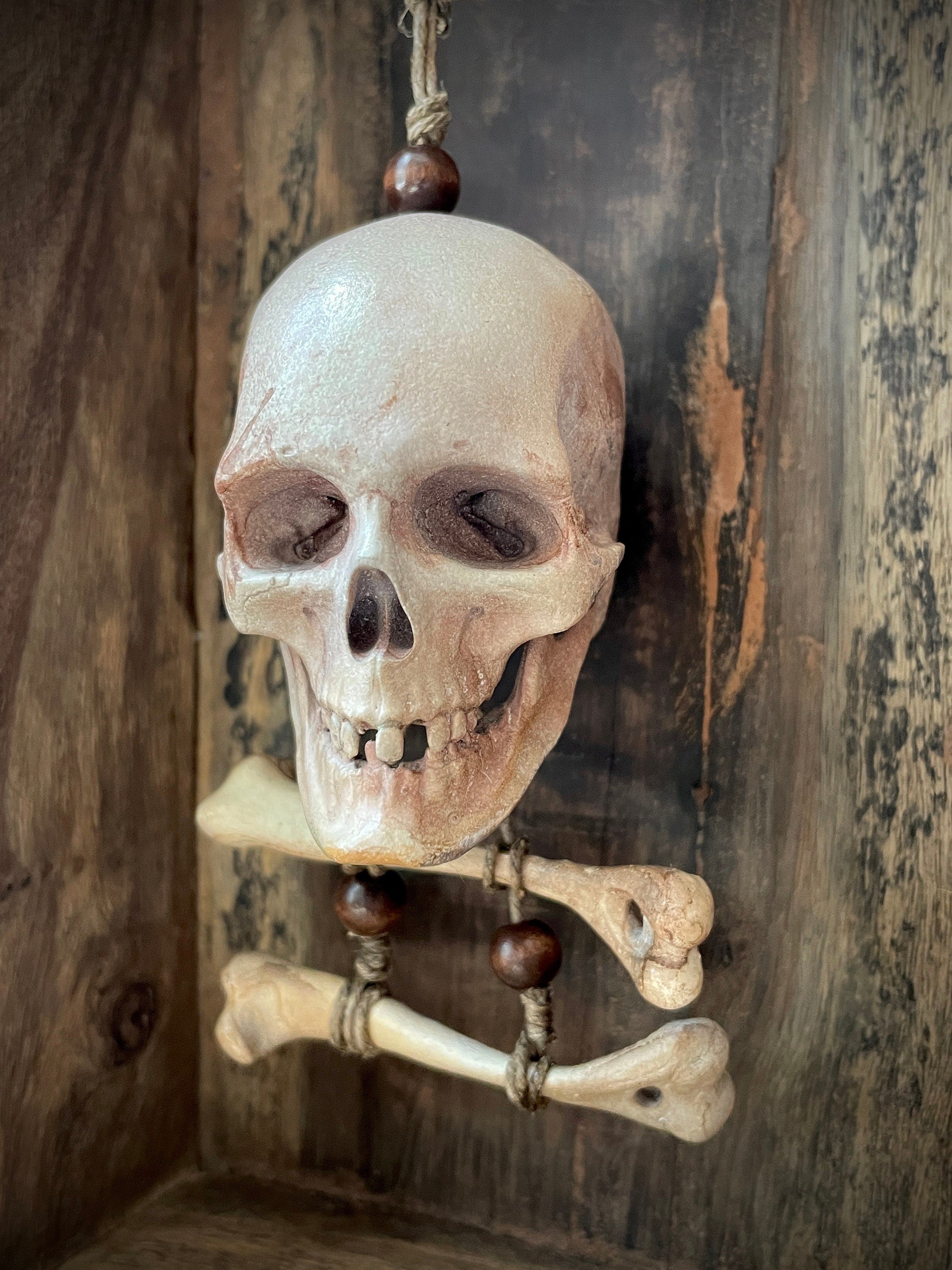 Jolly Roger Skull and Bones Hanging Ornament