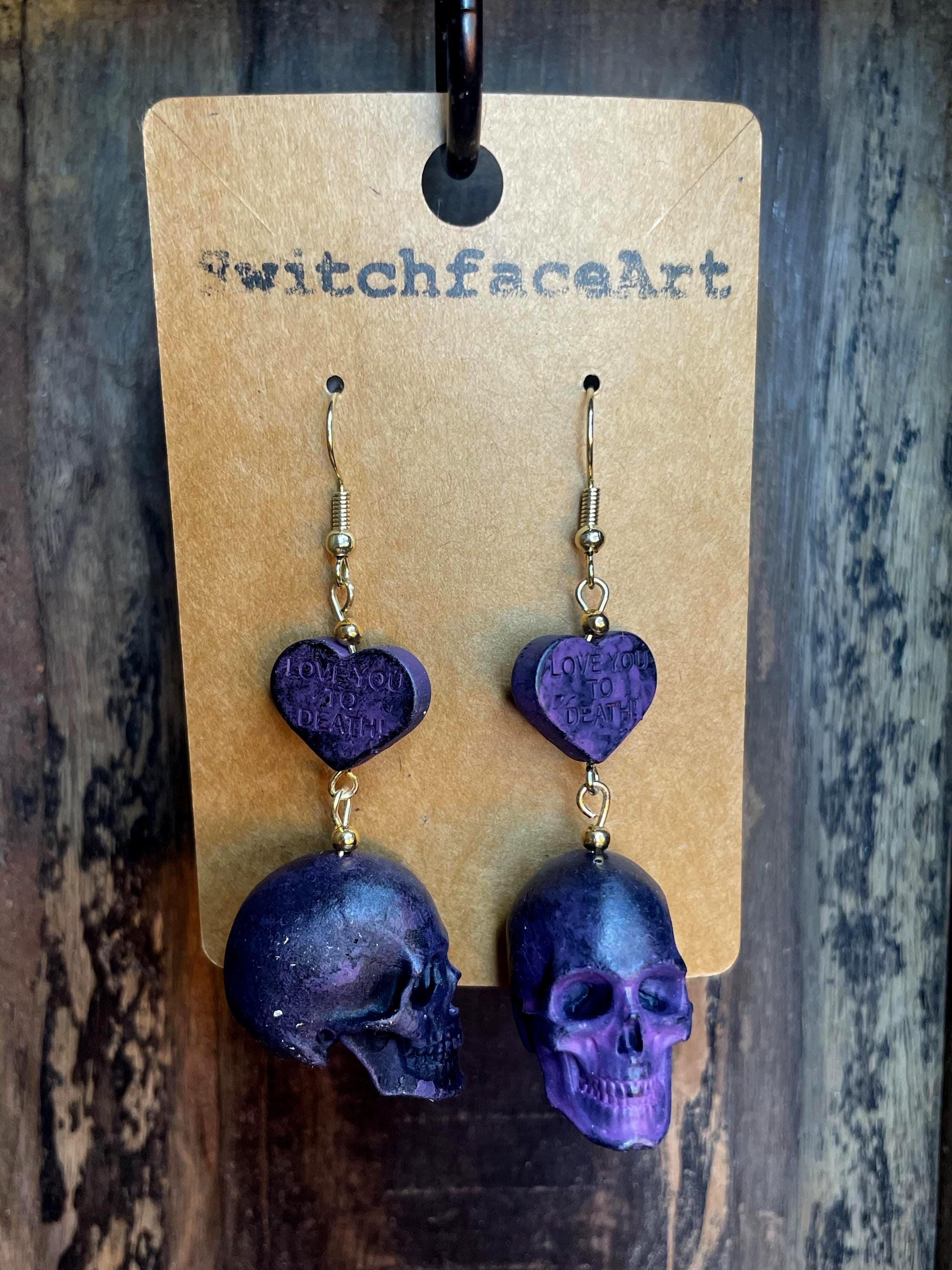 Indigo Skull with Heart