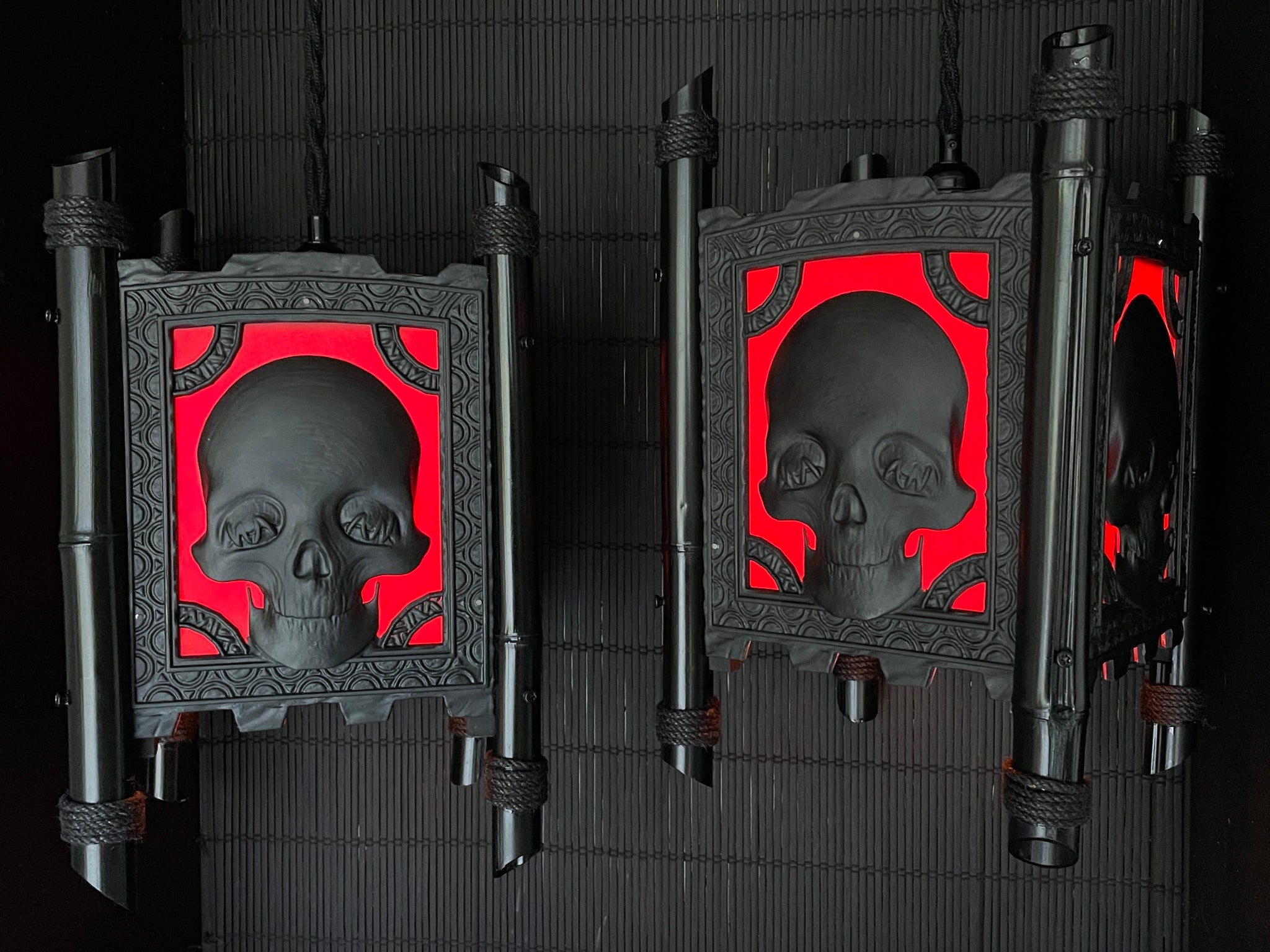 Mummified Skull Hanging Lamp – Made to Order