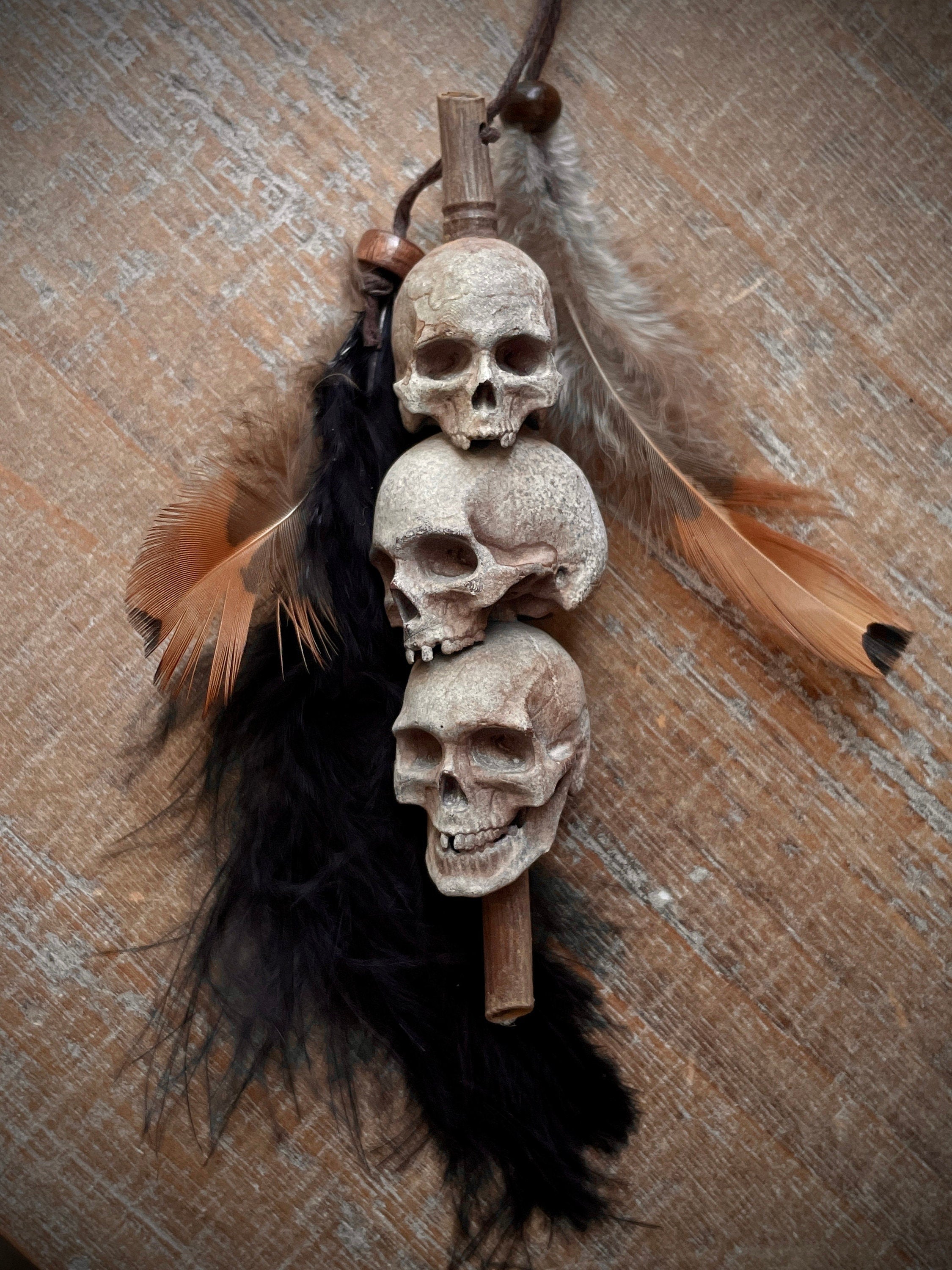 Headhunter’s Tribal Stacked Skulls on a Stake