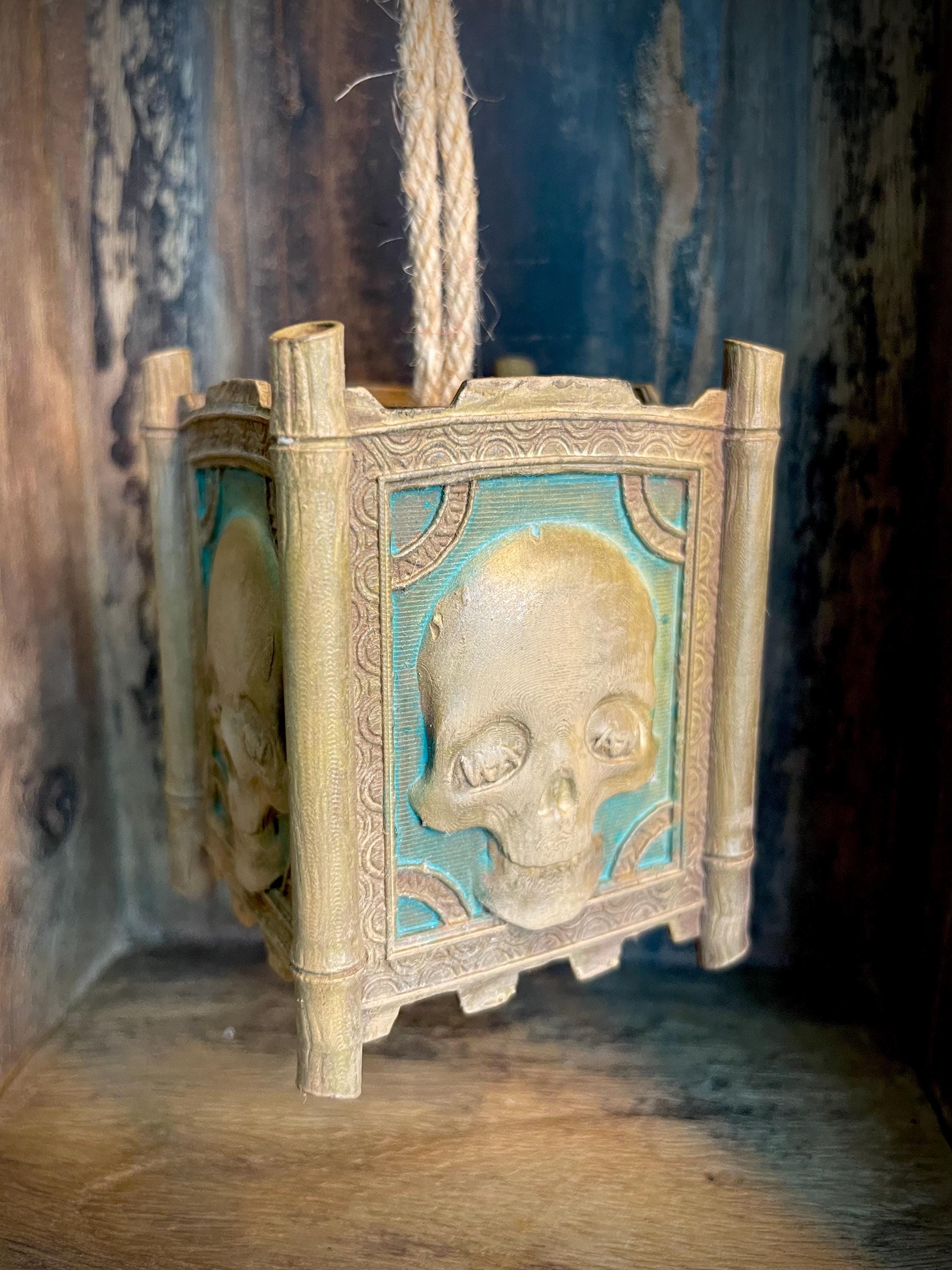 Mummified Green Skull Pendant Ornament